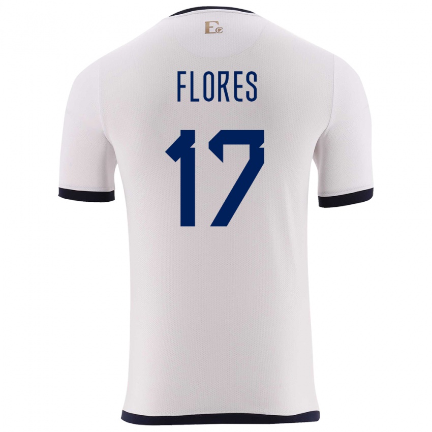 Homem Camisola Equador Karen Flores #17 Branco Alternativa 24-26 Camisa