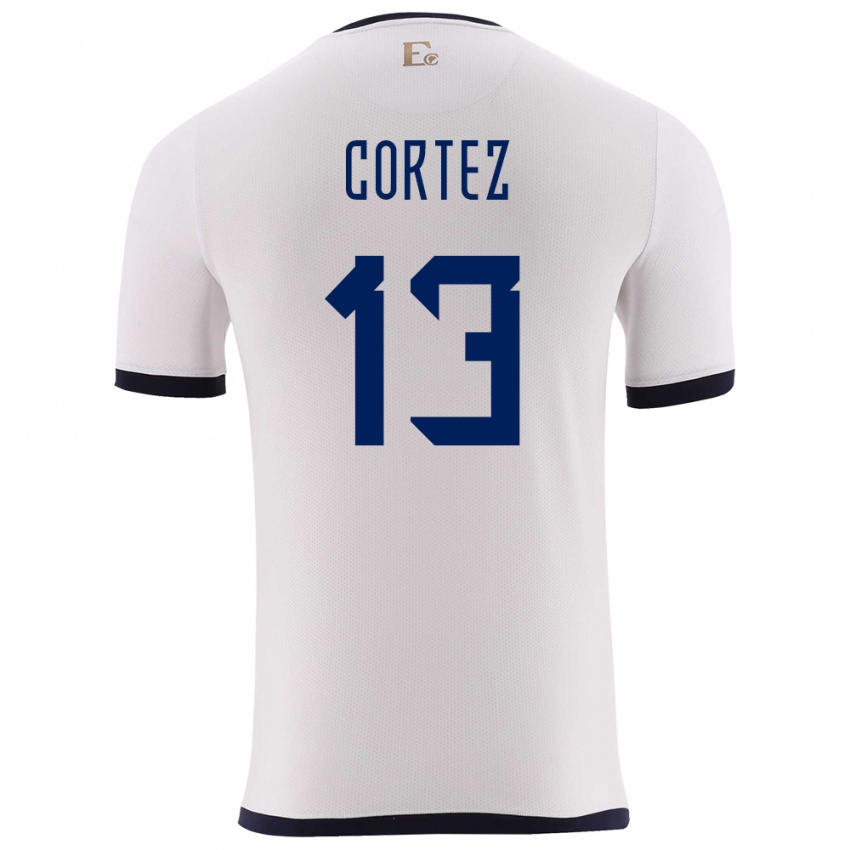 Homem Camisola Equador Steven Cortez #13 Branco Alternativa 24-26 Camisa