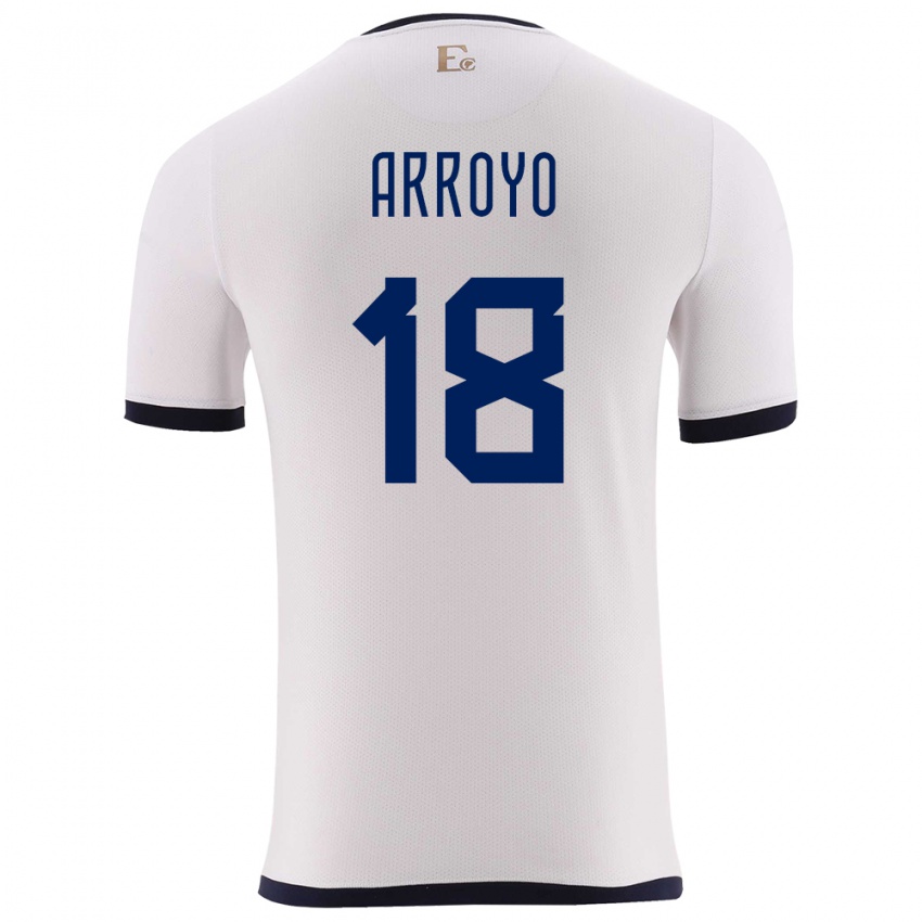 Homem Camisola Equador Jean Arroyo #18 Branco Alternativa 24-26 Camisa