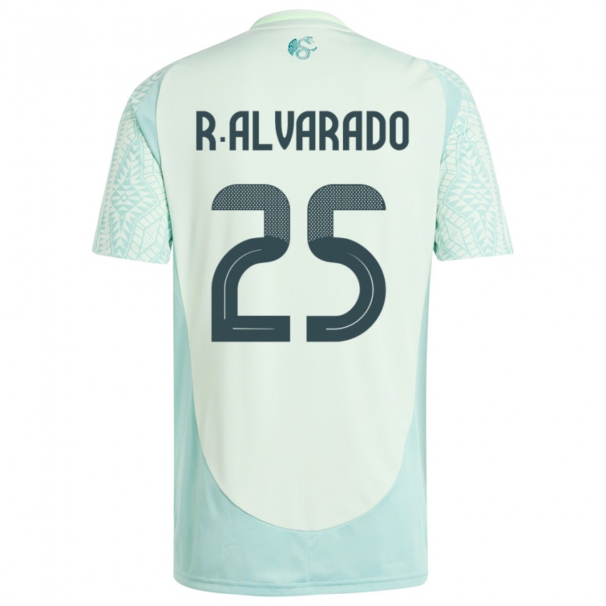 Homem Camisola México Roberto Alvarado #25 Linho Verde Alternativa 24-26 Camisa