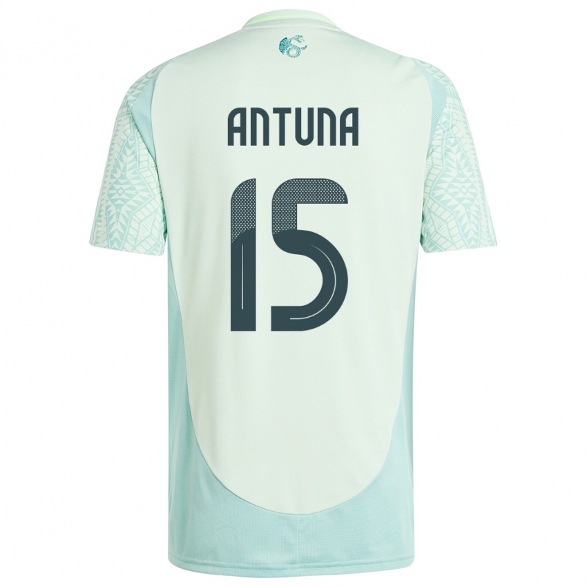 Homem Camisola México Uriel Antuna #15 Linho Verde Alternativa 24-26 Camisa