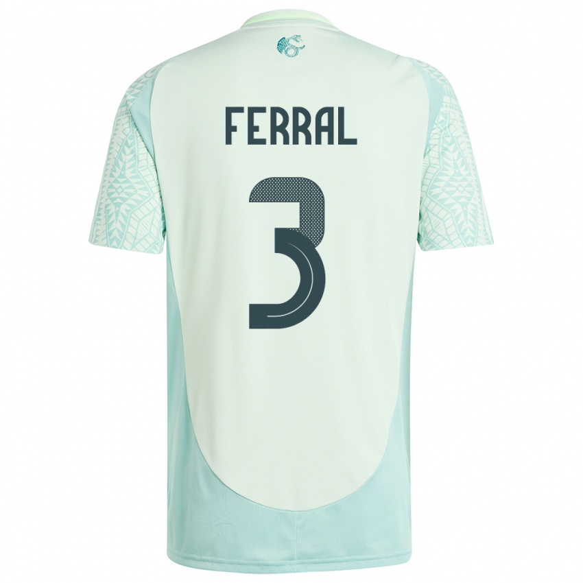 Homem Camisola México Cristina Ferral #3 Linho Verde Alternativa 24-26 Camisa