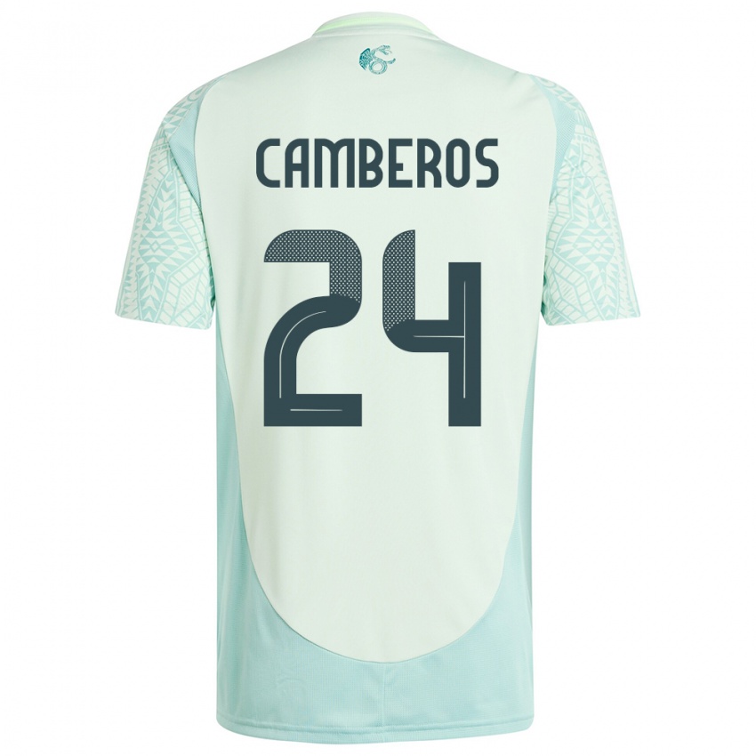 Homem Camisola México Scarlett Camberos #24 Linho Verde Alternativa 24-26 Camisa