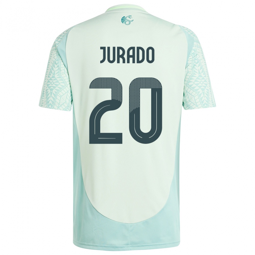 Homem Camisola México Heriberto Jurado #20 Linho Verde Alternativa 24-26 Camisa