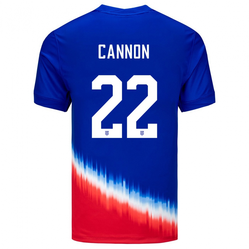 Homem Camisola Estados Unidos Reggie Cannon #22 Azul Alternativa 24-26 Camisa