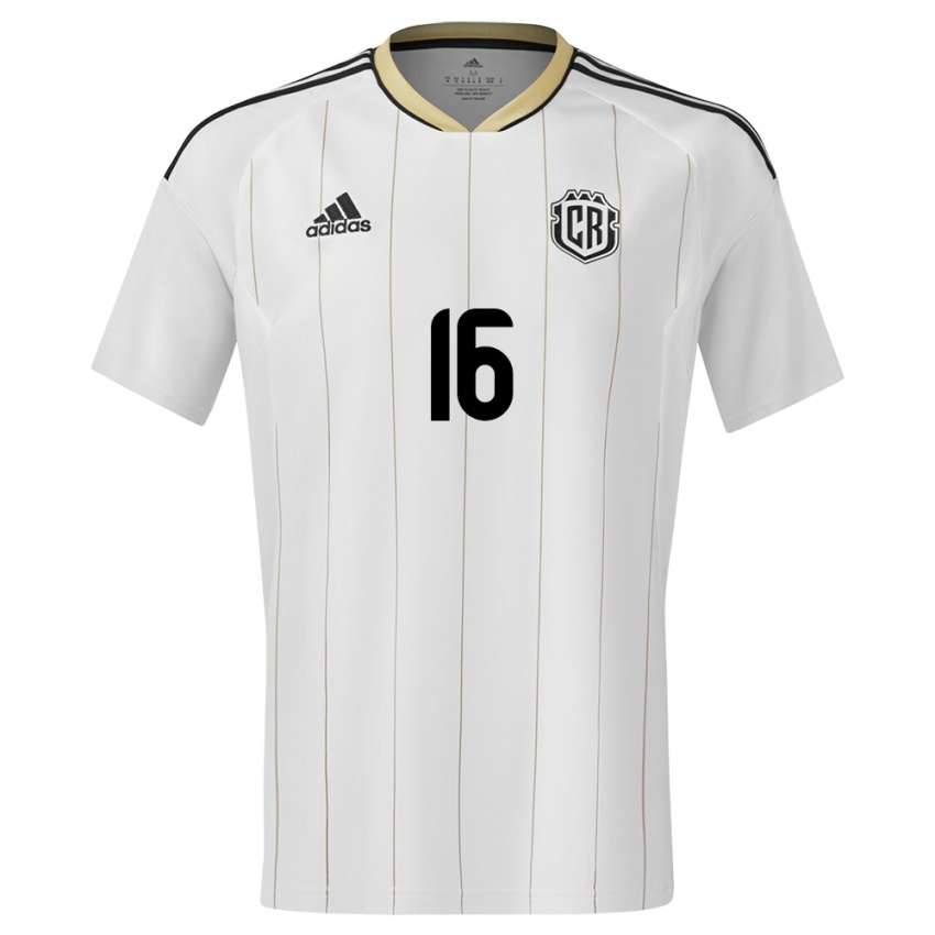 Homem Camisola Costa Rica Katherine Alvarado #16 Branco Alternativa 24-26 Camisa