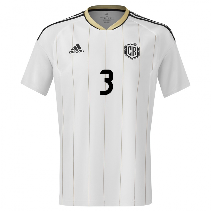 Homem Camisola Costa Rica Maria Coto #3 Branco Alternativa 24-26 Camisa