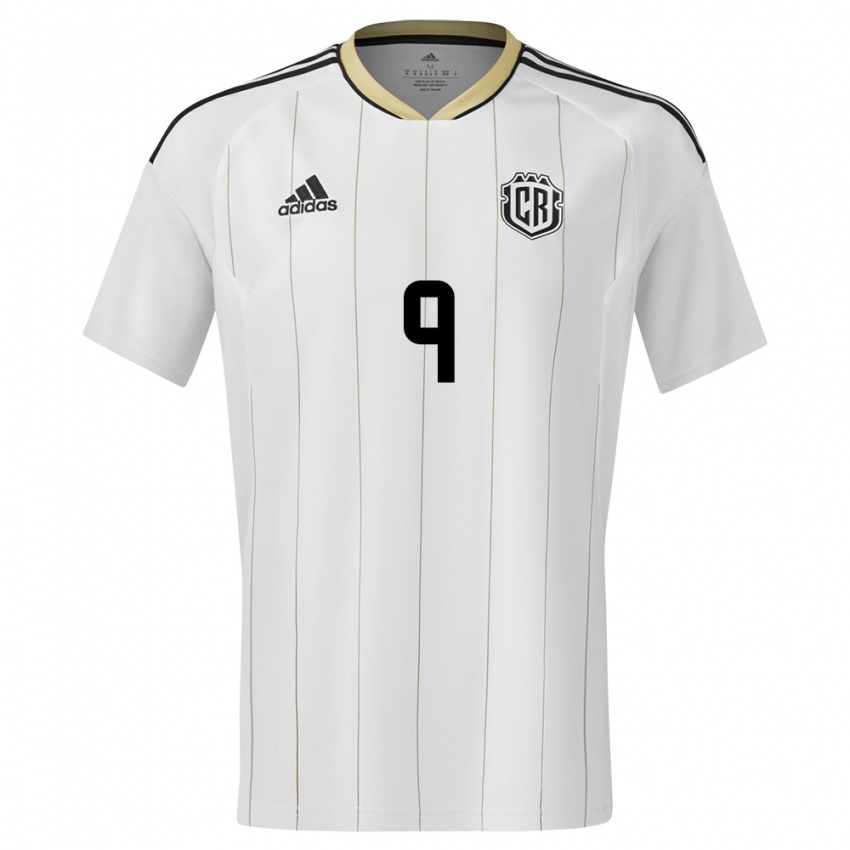 Homem Camisola Costa Rica Carolina Venegas #9 Branco Alternativa 24-26 Camisa