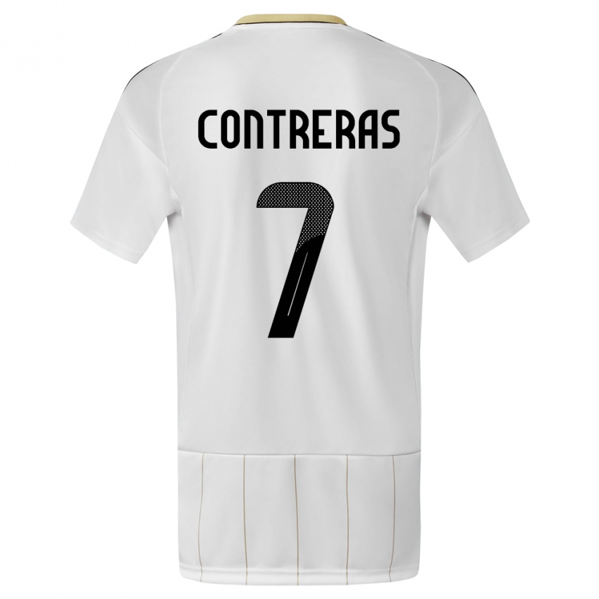 Homem Camisola Costa Rica Anthony Contreras #7 Branco Alternativa 24-26 Camisa