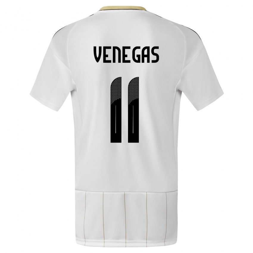 Homem Camisola Costa Rica Johan Venegas #11 Branco Alternativa 24-26 Camisa