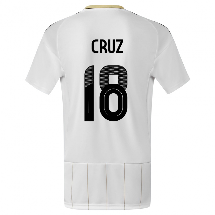 Homem Camisola Costa Rica Aaron Cruz #18 Branco Alternativa 24-26 Camisa