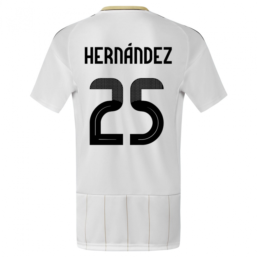 Homem Camisola Costa Rica Anthony Hernandez #25 Branco Alternativa 24-26 Camisa