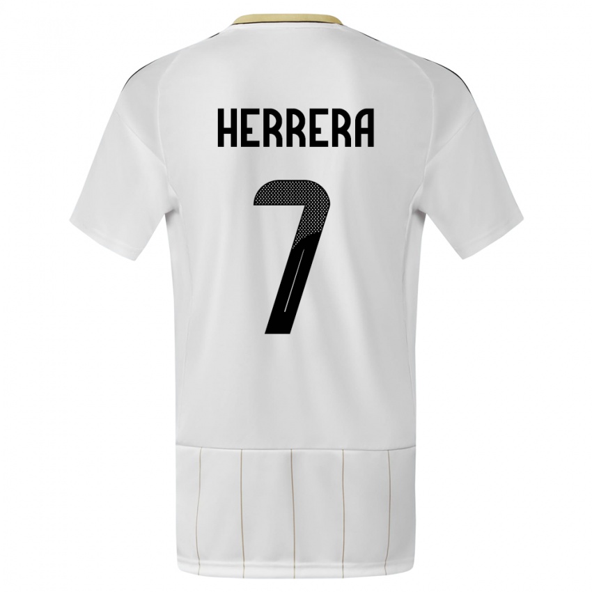 Homem Camisola Costa Rica Melissa Herrera #7 Branco Alternativa 24-26 Camisa