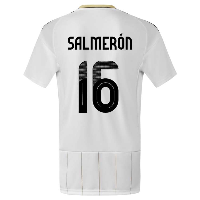 Homem Camisola Costa Rica Andrey Salmeron #16 Branco Alternativa 24-26 Camisa