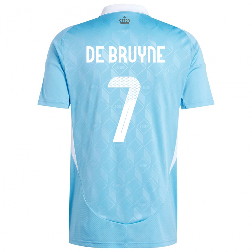 Homem Camisola Bélgica Kevin De Bruyne #7 Azul Alternativa 24-26 Camisa