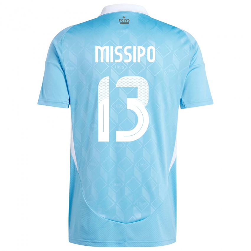 Homem Camisola Bélgica Kassandra Missipo #13 Azul Alternativa 24-26 Camisa