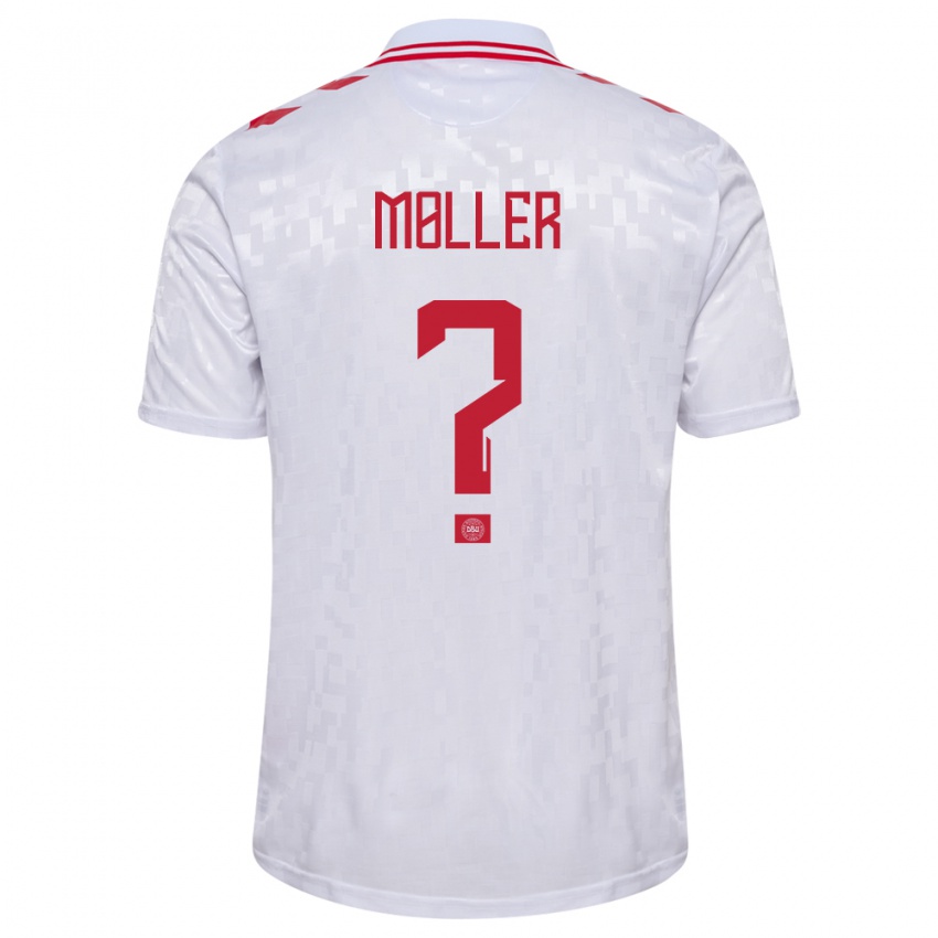 Homem Camisola Dinamarca William Møller #0 Branco Alternativa 24-26 Camisa