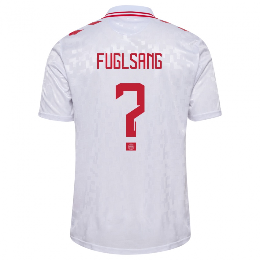 Homem Camisola Dinamarca Adam Fuglsang #0 Branco Alternativa 24-26 Camisa