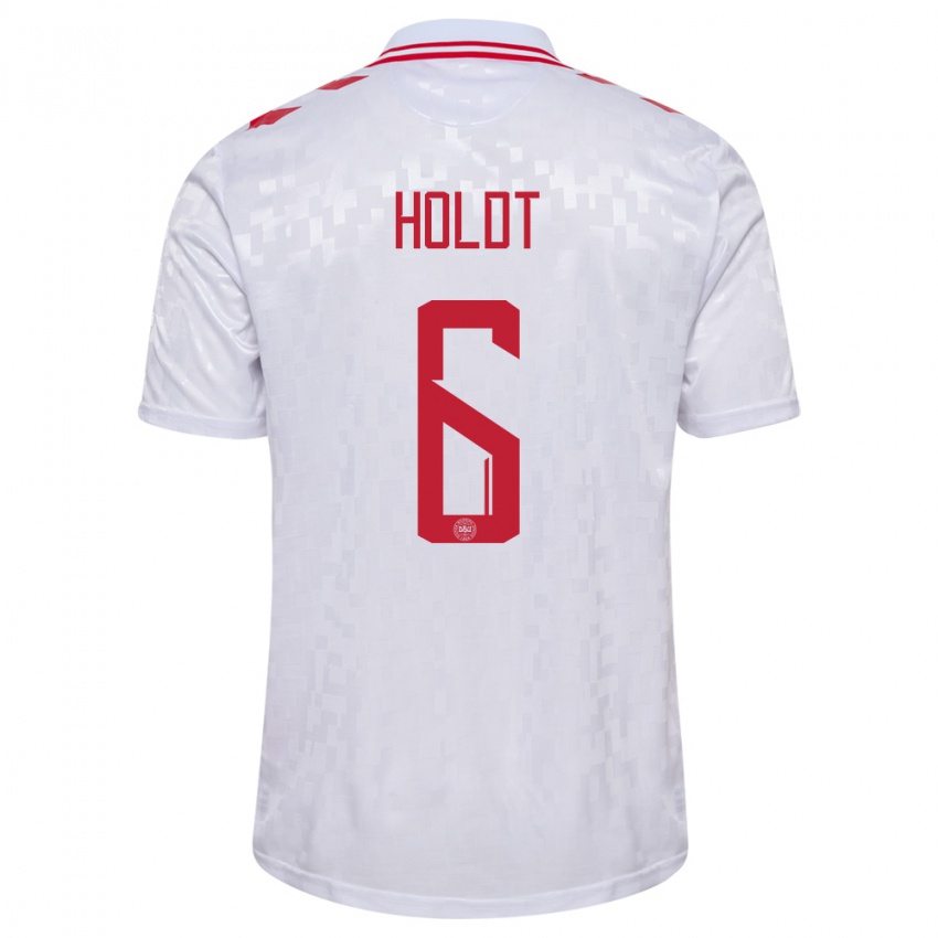 Homem Camisola Dinamarca Olivia Holdt #6 Branco Alternativa 24-26 Camisa