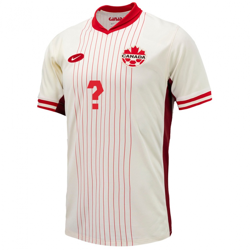 Homem Camisola Canadá Seu Nome #0 Branco Alternativa 24-26 Camisa