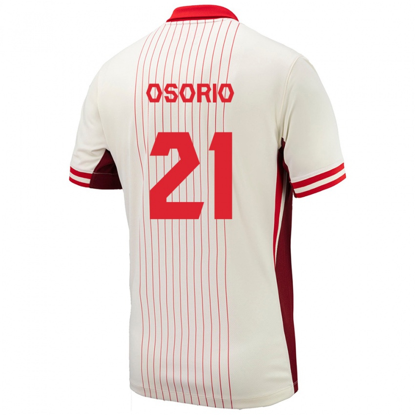 Homem Camisola Canadá Jonathan Osorio #21 Branco Alternativa 24-26 Camisa