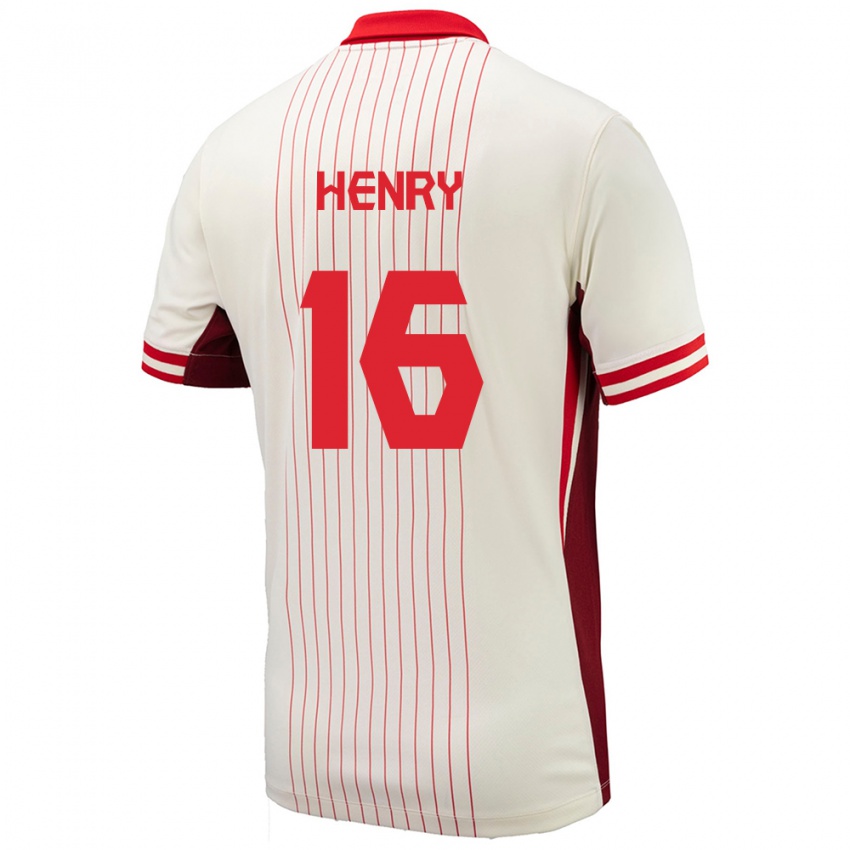 Homem Camisola Canadá Mael Henry #16 Branco Alternativa 24-26 Camisa