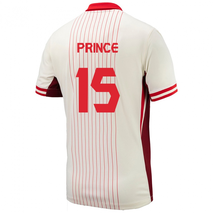 Homem Camisola Canadá Nichelle Prince #15 Branco Alternativa 24-26 Camisa