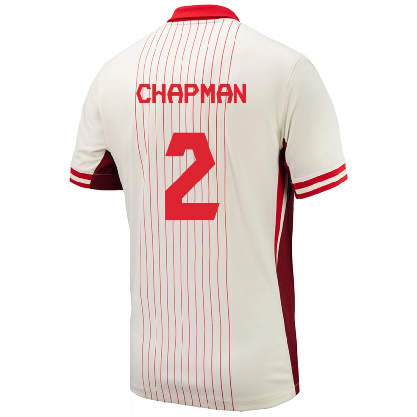 Homem Camisola Canadá Allysha Chapman #2 Branco Alternativa 24-26 Camisa