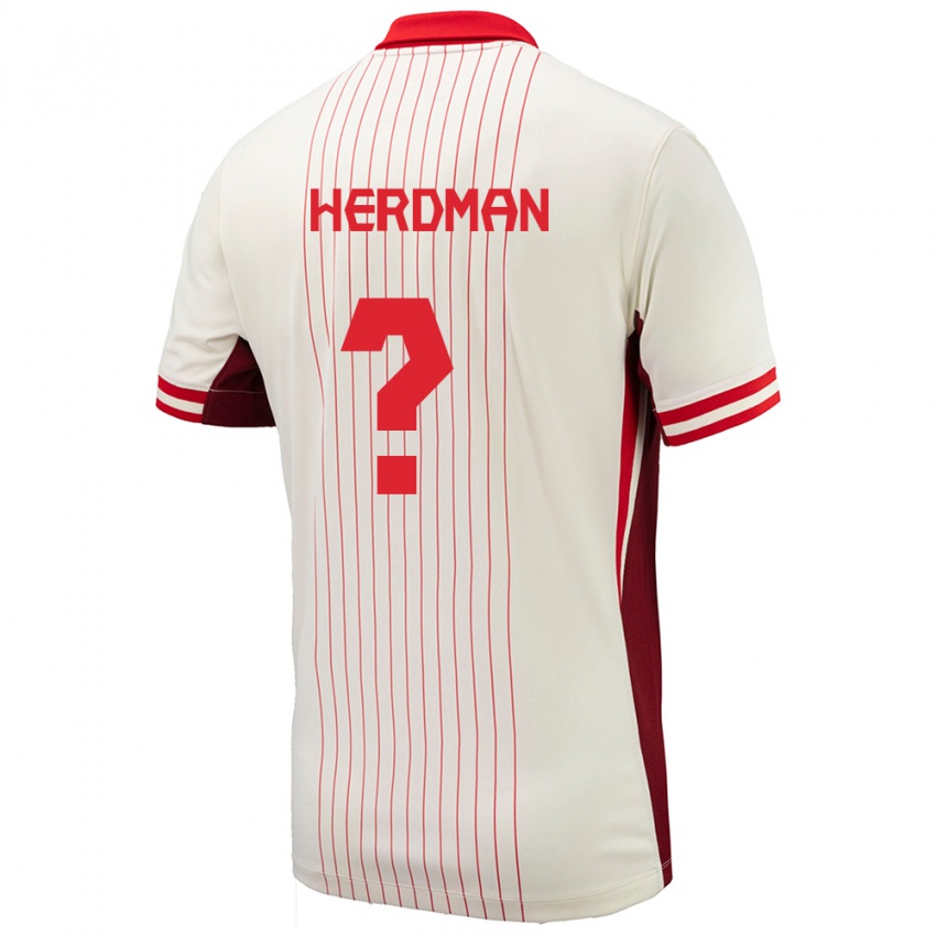 Homem Camisola Canadá Jay Herdman #0 Branco Alternativa 24-26 Camisa