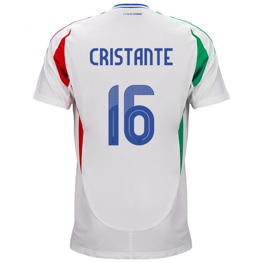 Homem Camisola Itália Bryan Cristante #16 Branco Alternativa 24-26 Camisa