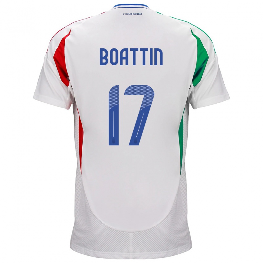 Homem Camisola Itália Lisa Boattin #17 Branco Alternativa 24-26 Camisa