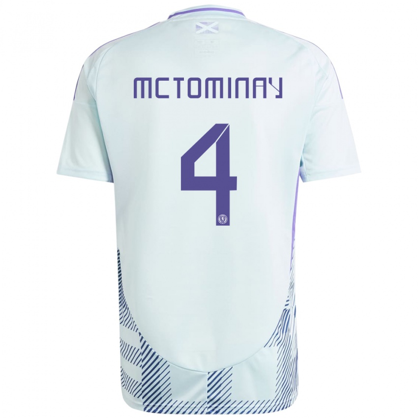 Homem Camisola Escócia Scott Mctominay #4 Azul Menta Claro Alternativa 24-26 Camisa