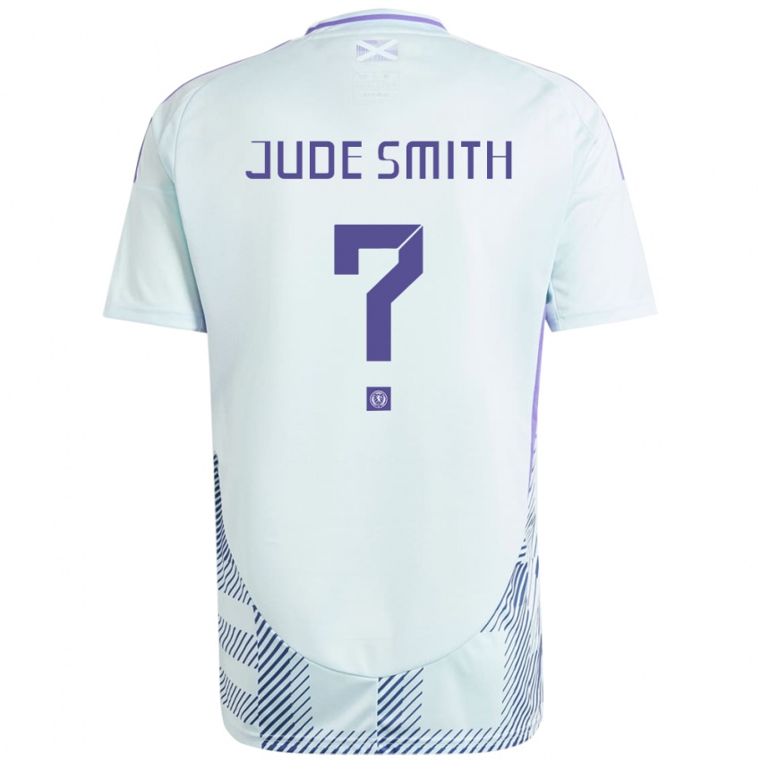 Homem Camisola Escócia Jude Smith #0 Azul Menta Claro Alternativa 24-26 Camisa