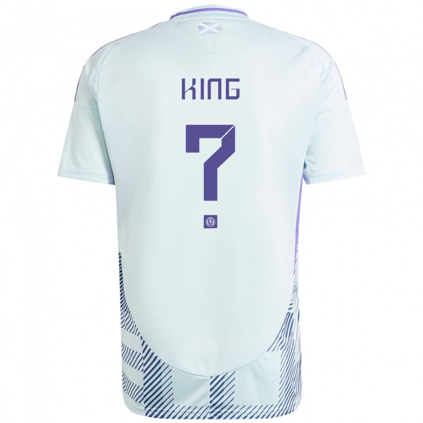 Homem Camisola Escócia Leon King #0 Azul Menta Claro Alternativa 24-26 Camisa