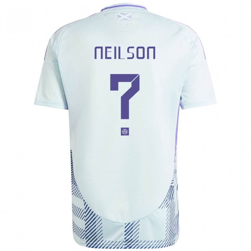 Homem Camisola Escócia Lewis Neilson #0 Azul Menta Claro Alternativa 24-26 Camisa