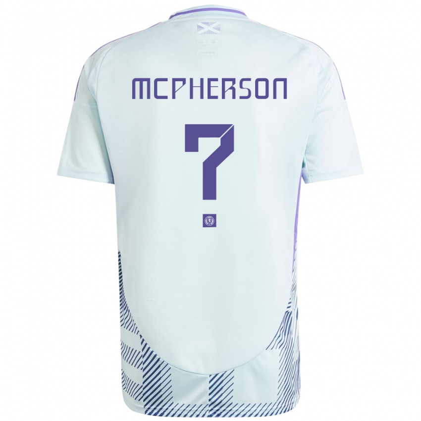 Homem Camisola Escócia Ben Mcpherson #0 Azul Menta Claro Alternativa 24-26 Camisa