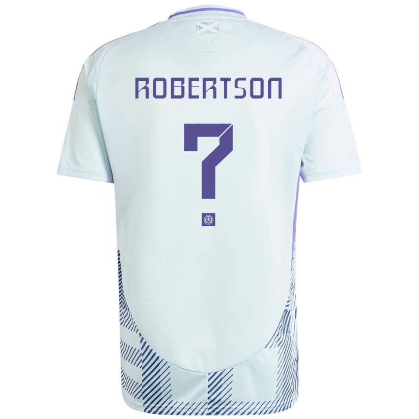 Homem Camisola Escócia Finlay Robertson #0 Azul Menta Claro Alternativa 24-26 Camisa