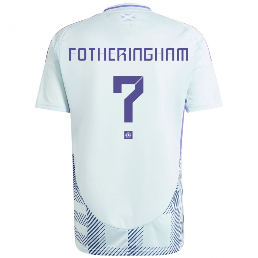 Homem Camisola Escócia Kai Fotheringham #0 Azul Menta Claro Alternativa 24-26 Camisa