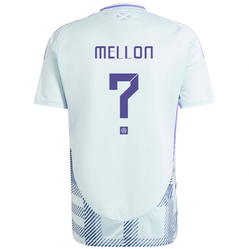 Homem Camisola Escócia Michael Mellon #0 Azul Menta Claro Alternativa 24-26 Camisa