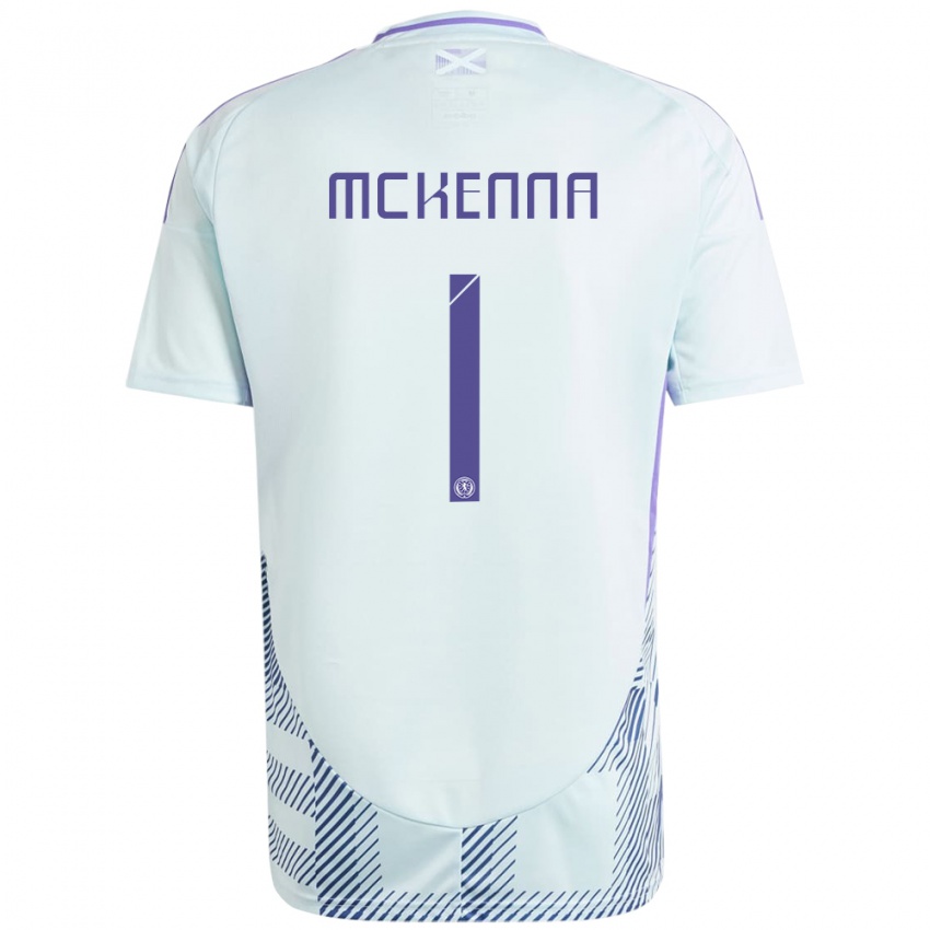 Homem Camisola Escócia Callan Mckenna #1 Azul Menta Claro Alternativa 24-26 Camisa