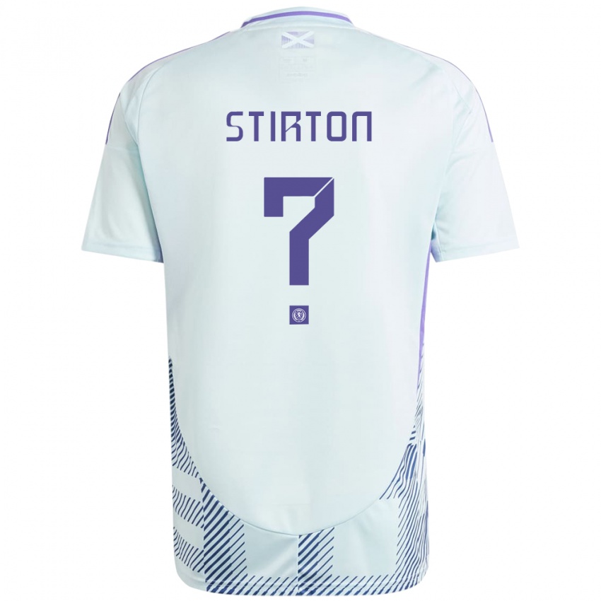 Homem Camisola Escócia Owen Stirton #0 Azul Menta Claro Alternativa 24-26 Camisa