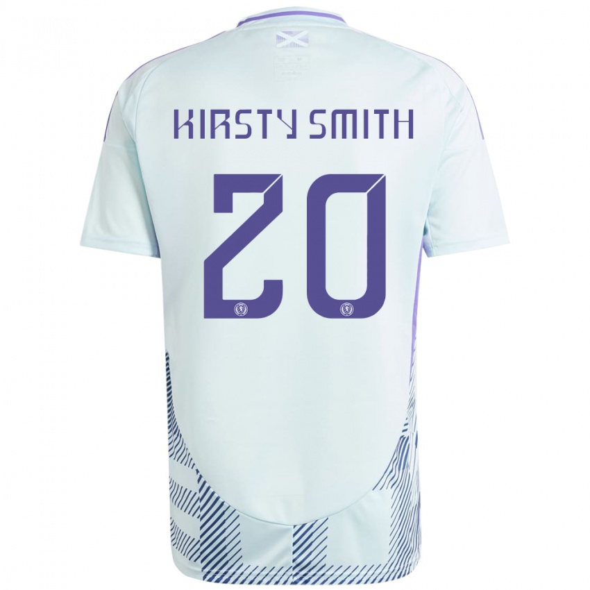 Homem Camisola Escócia Kirsty Smith #20 Azul Menta Claro Alternativa 24-26 Camisa