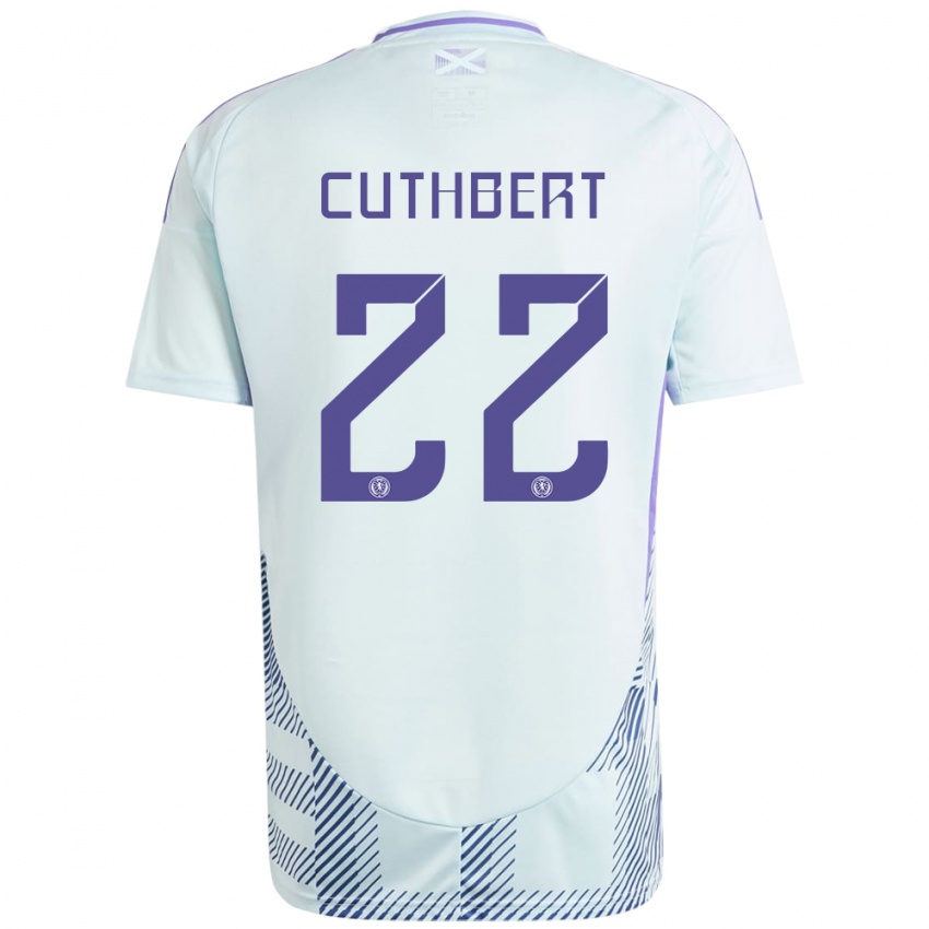 Homem Camisola Escócia Erin Cuthbert #22 Azul Menta Claro Alternativa 24-26 Camisa