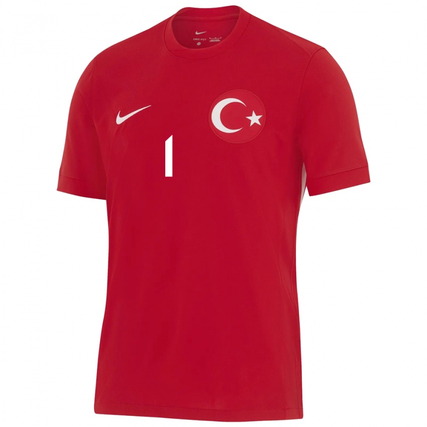 Homem Camisola Turquia Selda Akgöz #1 Vermelho Alternativa 24-26 Camisa
