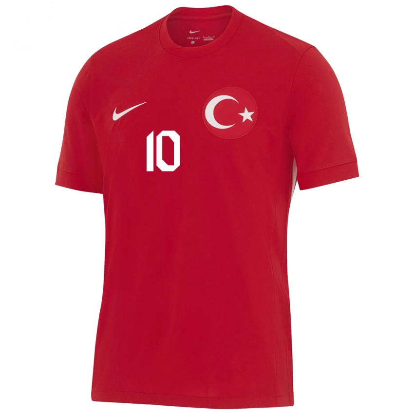 Homem Camisola Turquia Hakan Çalhanoğlu #10 Vermelho Alternativa 24-26 Camisa