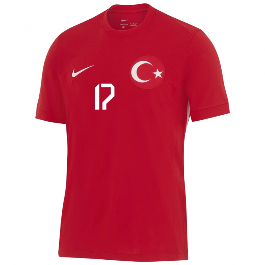 Homem Camisola Turquia İrfan Can Kahveci #17 Vermelho Alternativa 24-26 Camisa