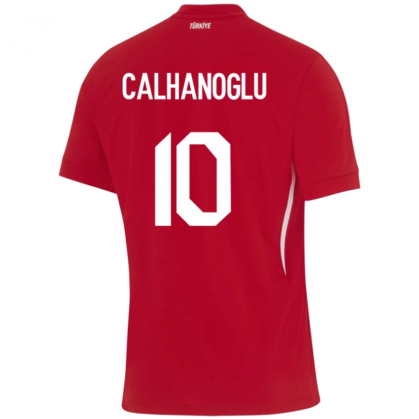Homem Camisola Turquia Hakan Çalhanoğlu #10 Vermelho Alternativa 24-26 Camisa