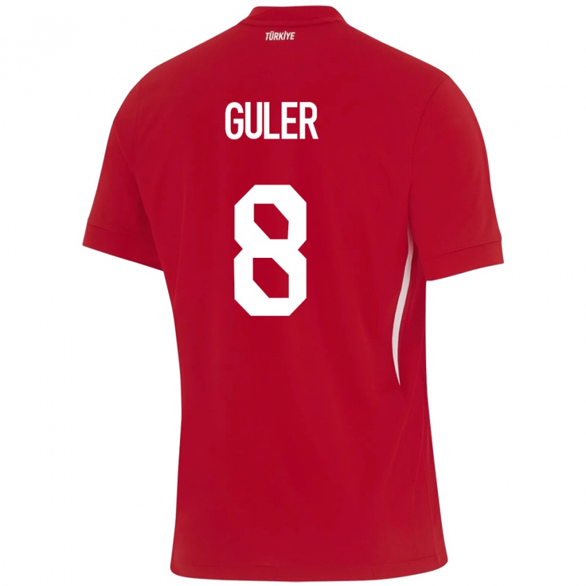 Homem Camisola Turquia Arda Güler #8 Vermelho Alternativa 24-26 Camisa