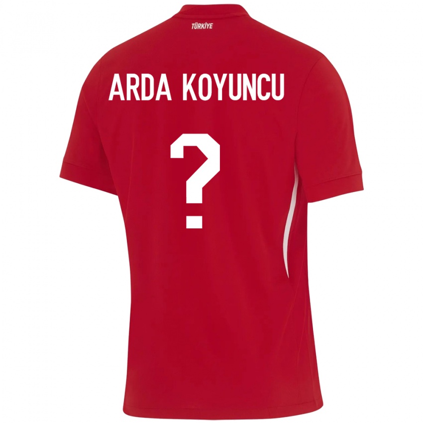Homem Camisola Turquia Efe Arda Koyuncu #0 Vermelho Alternativa 24-26 Camisa