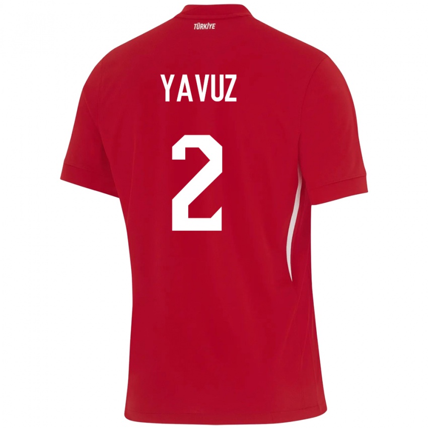 Homem Camisola Turquia Batuhan Yavuz #2 Vermelho Alternativa 24-26 Camisa